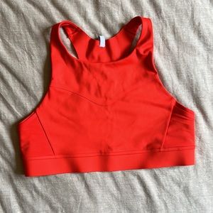 EUC Brooks Drive 3 Pocket Run Bra 34AB RED
